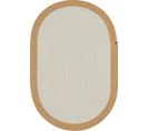 Tapis Fait Main Jute Rond Lima Beige Et Gris 120x180cm