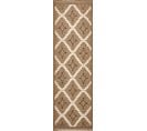 Tapis à Motif Géométrique Marron Intérieur Et Extérieur Tulum 60x180