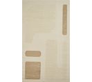 Tapis Motif Géométrique En Relief - Crème Et Beige - 120x160 cm