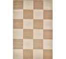 Tapis Motif Carreaux En Relief - Crème Et Beige - 200x290 cm