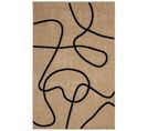 Tapis De Salon Palma Abstrait Noir 80x150
