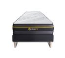 Ensemble Matelas Memoire De Forme 90x190 Active Ep:24cm - Sommier Noir