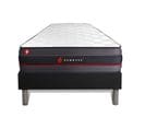 Ensemble Matelas Memoire De Forme 90x200 Regen Ep:24cm - Sommier Noir