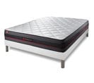 Ensemble Matelas Memoire De Forme 140x190 Regen Ep:24cm - Sommier Blanc