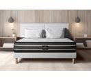 Ensemble Matelas Ressorts Ensaches Et Memoire De Forme 140x190 Exclusive Ep:22cm - Sommier Blanc