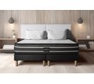 Ensemble Matelas Ressorts Ensaches Et Memoire De Forme 180x200 Exclusive Ep:22cm - Sommier Noir