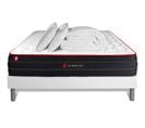 Ensemble  160x200 Matelas Boost Ressorts Ensaches Et Memoire De Forme + Sommier Kit Blanc + Couette