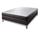 Ensemble Matelas Memoire De Forme 180x200 Regen Ep:24 Cm - Sommier Kit Noir