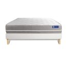 Ensemble Matelas Ressorts Ensaches 140x190 Actiflex Touch Ep:20 Cm - Sommier Kit Blanc