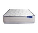 Ensemble Matelas Memoire De Forme 90x190 Actimemo Form Ep:22 Cm - Sommier Kit Blanc