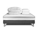 Ensemble  Vital Relax 160 X 200 Cm Sommier Kit Gris - Mousse