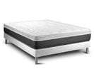 Ensemble Matelas Mousse Polyurethane à Memoire De Forme 160x200 Vital Soft Ep:24 Cm - Sommier Kit Bl