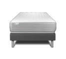 Ensemble Matelas Mousse Polyurethane à Memoire De Forme 90x200 Vitalmemo Ep:18 Cm - Sommier Kit Gris