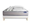 Ensemble  Matelas Ressorts Ensaches + Memoire De Forme Actiflex Form 160x200 + Sommier Kit Blanc +2o