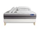 Ensemble  Matelas Actimemo Relax Memoire De Forme 200x200 Cm  Sommier Kit Blanc + 2oreillers+couette