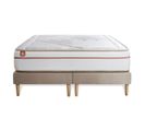 Ensemble Matelas Memoire De Forme 160x200 Le Paisible Ep:24cm - Sommier Beige