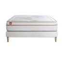 Ensemble Matelas Memoire De Forme 160x200 Le Paisible Ep:24 Cm - Sommier Kit Blanc