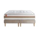 Ensemble Matelas Ressorts Ensaches Et Memoire De Forme 160x200 Le Tendre Ep:28cm - Sommier Beige