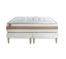 Ensemble Matelas Ressorts Ensaches Et Memoire De Forme 180x200 Le Tendre Ep:28cm - Sommier Blanc