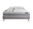 Ensemble  Matelas 180x200 Actilatex Soft 3zones De Confort + Sommier Kit Gris + 2 Oreillers + Couett