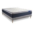 Ensemble Matelas Memoire De Forme 200x200 Actimemo Max Ep:26 Cm - Sommier Kit Gris