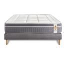 Ensemble Matelas Ressorts Ensaches Et Memoire De Forme 160x200 Trente Ep:30cm - Sommier Gris