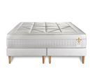 Ensemble Matelas Ressorts Ensaches Et Memoire De Forme 180x200 Vingt-huit Ep:28cm - Sommier Blanc