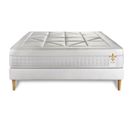 Ensemble Matelas Ressorts Ensaches Et Memoire De Forme 160x200 Vingt-huit Ep:28cm - Sommier Blanc