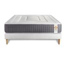 Ensemble Matelas Ressorts Ensaches Et Memoire De Forme 140x200 Vingt-six Ep:26cm - Sommier Blanc