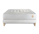 Ensemble Matelas Ressorts Ensaches Et Memoire De Forme 140x200 Vingt-quatre Ep:24cm - Sommier Blanc