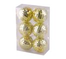 Set De 6 Boules Miroir Or 6 Cm