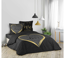 Parure Housse Couette 260x240cm Live Love Lauch