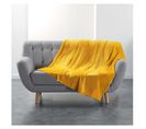 Plaid Flanelle 180 X 220 Cm Flanoux Jaune