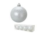 Set De 4 Boules Argent 8 Cm