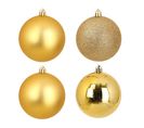 Set De 4 Boules Noel Dore 8 Cm