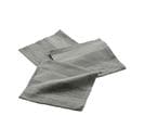 3 Serviettes De Table Coton Eldora Gris Argent