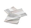 3 Serviettes De Table Coton Eldora Naturel Argent