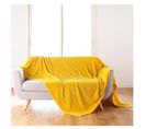 Plaid Flanelle 180 X 220 Cm Aryas Jaune