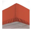 Drap Housse Coton Lave 140 X 190 Cm Lanette Terracotta