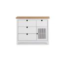 Commode 1 Porte 4 Tiroirs Bois/blanc - Branu