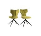 Duo De Chaises Tissu Vert/métal - Lidiane