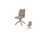 Duo De Chaises Tissu Brun Clair/métal - Alix