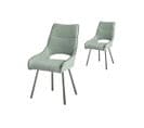 Duo De Chaises Métal/tissu Vert - Frasna