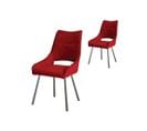 Duo De Chaises Métal/tissu Rouge - Frasna