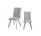 Duo De Chaises Métal/tissu Vert - Fresno