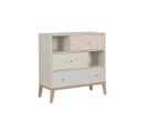 Commode 3 Tiroirs Bois Blanchi - Solveig