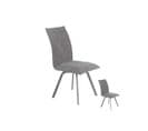 Duo De Chaises Métal/tissu Gris - Fresno