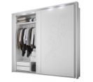 Armoire 2 Portes 243 Cm à LEDs - Lady - L 265 X L 57 X H 230 Cm