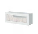 Meuble TV 2 Portes 1 Niche Blanc/pin Blanc - Baltop - L 139 X L 42 X H 53 Cm