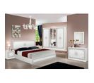 Chambre Complète 160*200 Blanc/gris - Hurfa - Lit : L 165 X L 206 X H 106 Cm